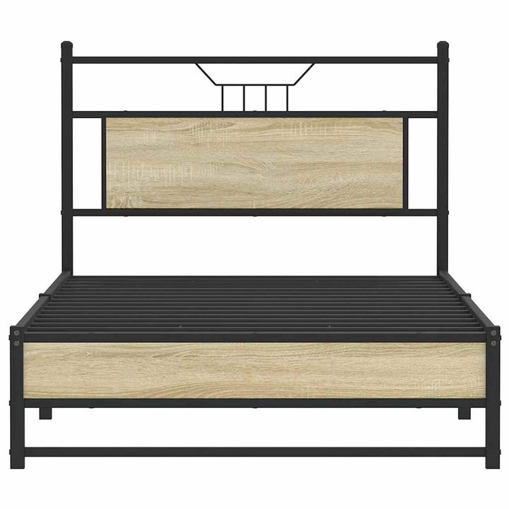 sengeramme 100x200 cm uden madras konstrueret træ sonoma-eg