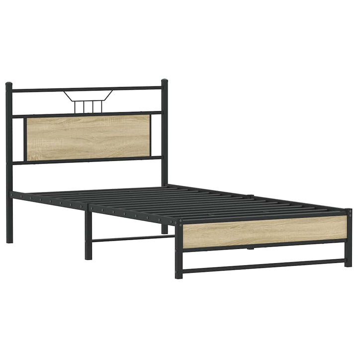 sengeramme uden madras 107x203 cm konstrueret træ sonoma-eg