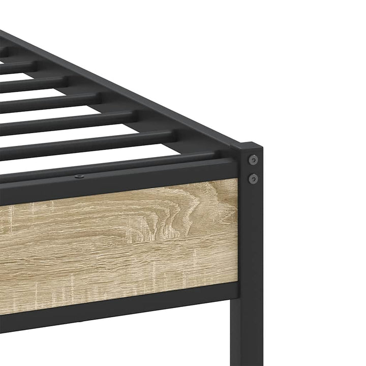 sengeramme uden madras 107x203 cm konstrueret træ sonoma-eg