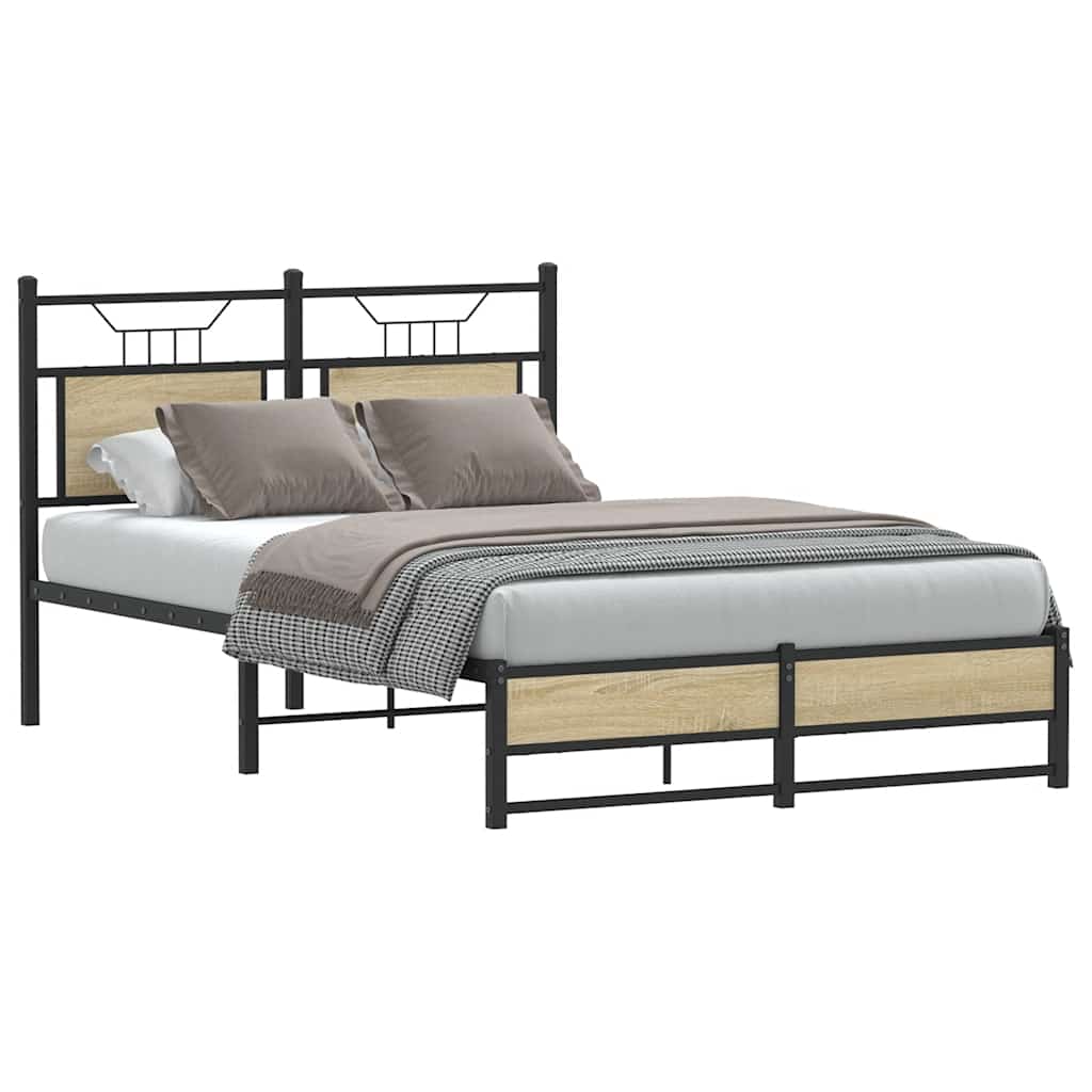 sengeramme 120x190 cm uden madras konstrueret træ sonoma-eg