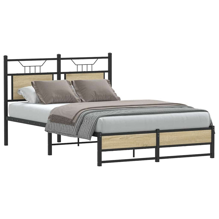 sengeramme 120x200 cm uden madras konstrueret træ sonoma-eg