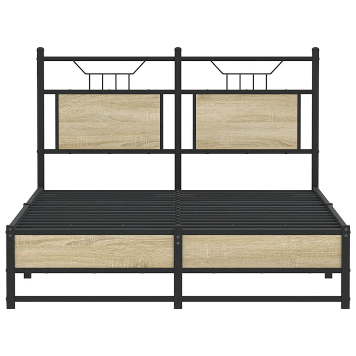 sengeramme 120x200 cm uden madras konstrueret træ sonoma-eg