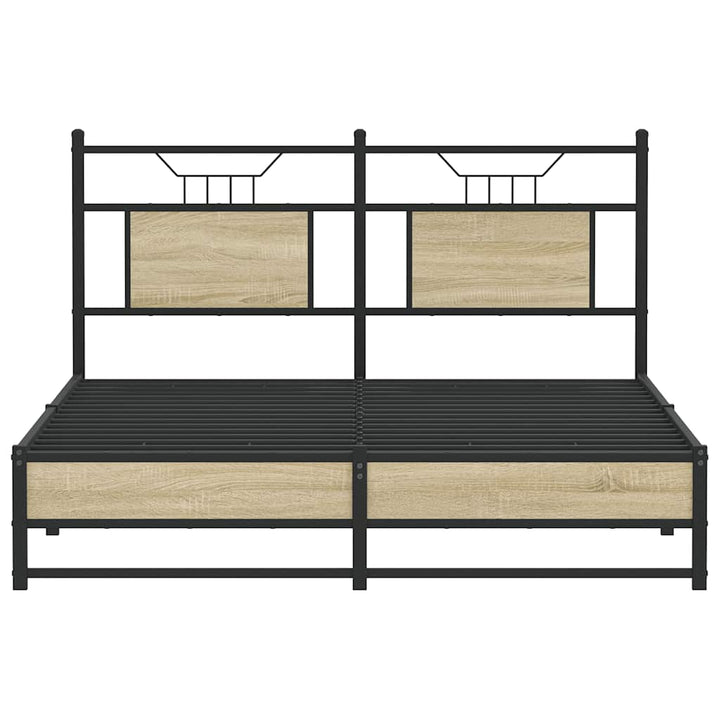sengeramme 140x190 cm uden madras konstrueret træ sonoma-eg