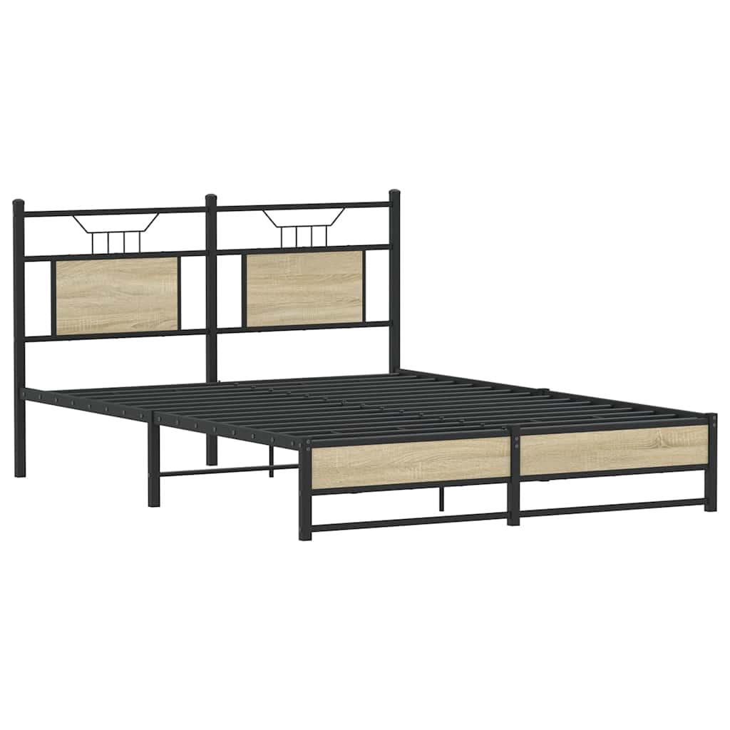 sengeramme 140x200 cm uden madras konstrueret træ sonoma-eg