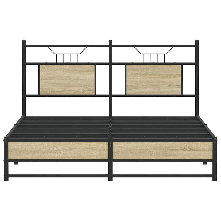 sengeramme 140x200 cm uden madras konstrueret træ sonoma-eg