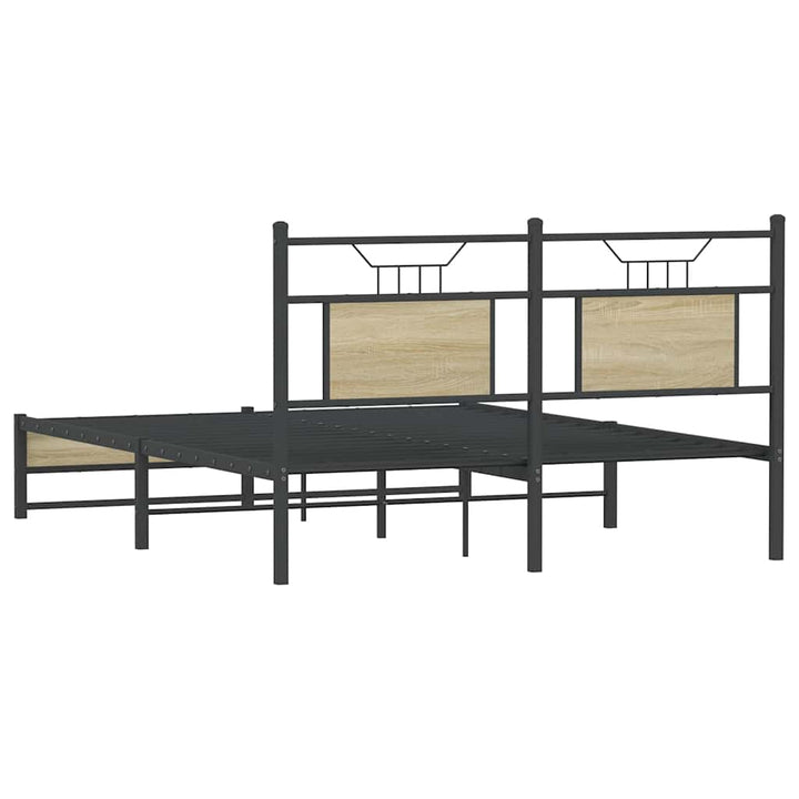 sengeramme 140x200 cm uden madras konstrueret træ sonoma-eg