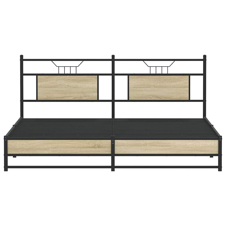 sengeramme 160x200 cm uden madras konstrueret træ sonoma-eg