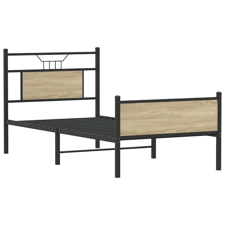 sengeramme 80x200 cm uden madras konstrueret træ sonoma-eg