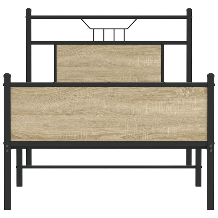 sengeramme 80x200 cm uden madras konstrueret træ sonoma-eg