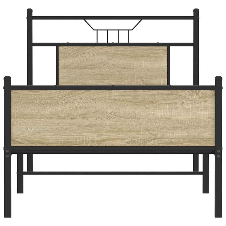 sengeramme 90x190 cm uden madras konstrueret træ sonoma-eg
