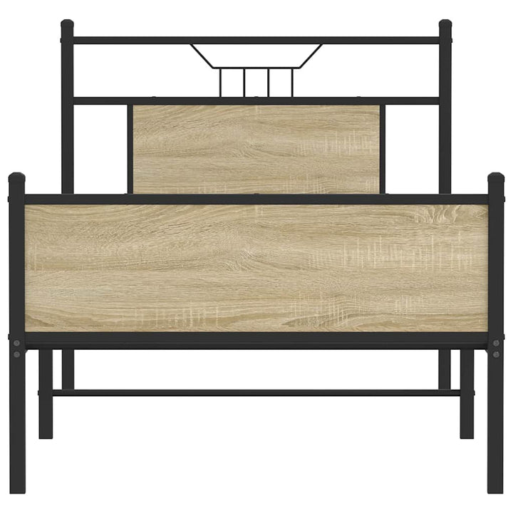 sengeramme 90x200 cm uden madras konstrueret træ sonoma-eg