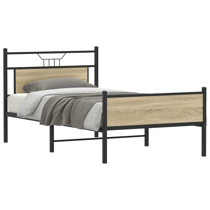 sengeramme 100x190 cm uden madras konstrueret træ sonoma-eg