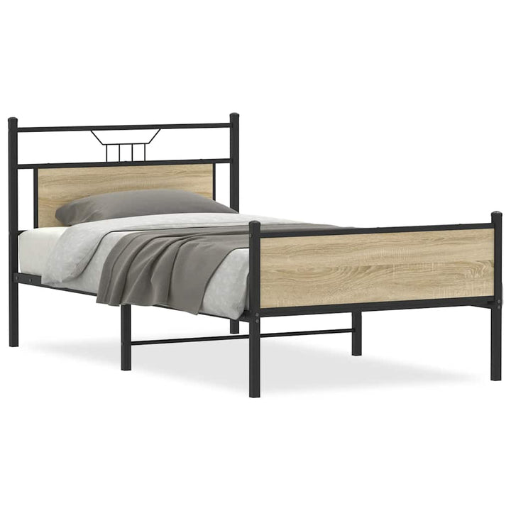 sengeramme 100x200 cm uden madras konstrueret træ sonoma-eg