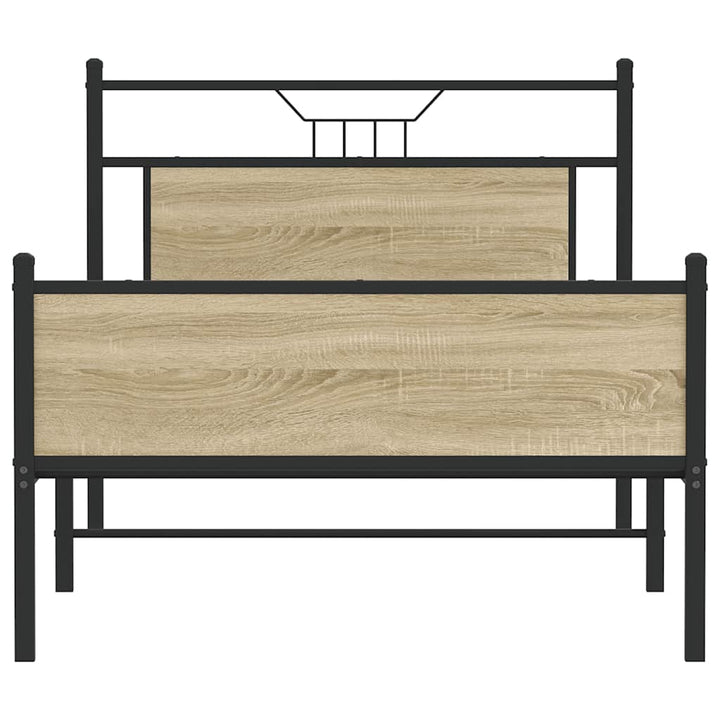 sengeramme 100x200 cm uden madras konstrueret træ sonoma-eg