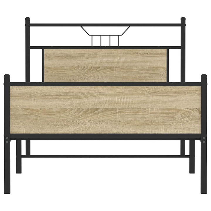 sengeramme uden madras 107x203 cm konstrueret træ sonoma-eg
