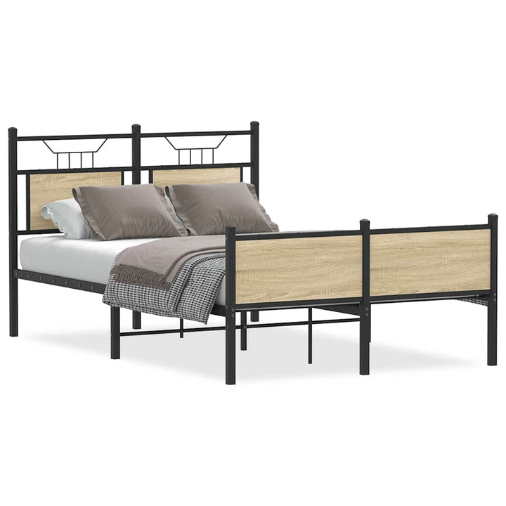 sengeramme 120x190 cm uden madras konstrueret træ sonoma-eg
