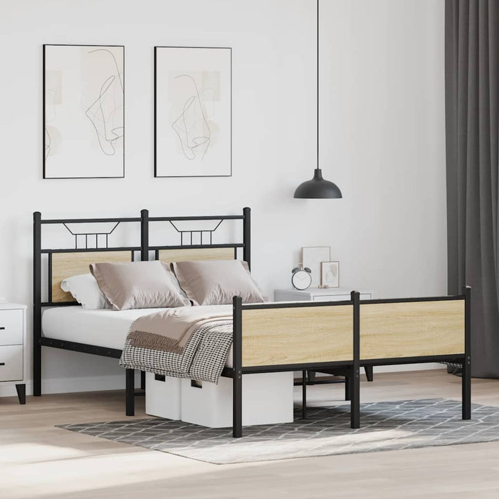 sengeramme 120x190 cm uden madras konstrueret træ sonoma-eg
