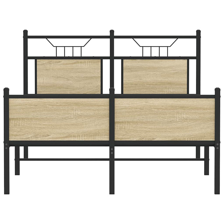 sengeramme 120x190 cm uden madras konstrueret træ sonoma-eg