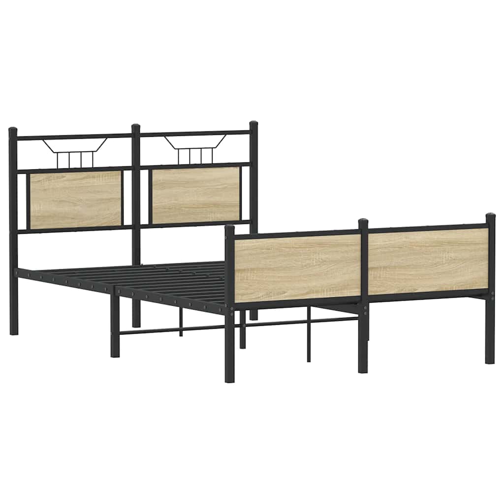 sengeramme 120x200 cm uden madras konstrueret træ sonoma-eg