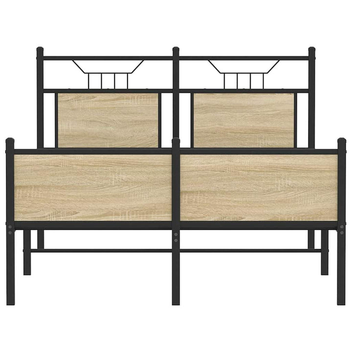 sengeramme 120x200 cm uden madras konstrueret træ sonoma-eg