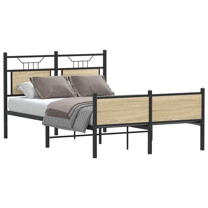 sengeramme 120x200 cm uden madras konstrueret træ sonoma-eg