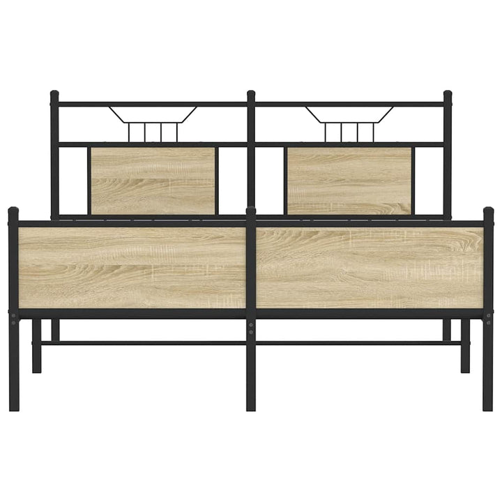 sengeramme 140x190 cm uden madras konstrueret træ sonoma-eg