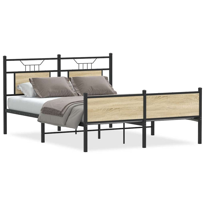 sengeramme 140x200 cm uden madras konstrueret træ sonoma-eg
