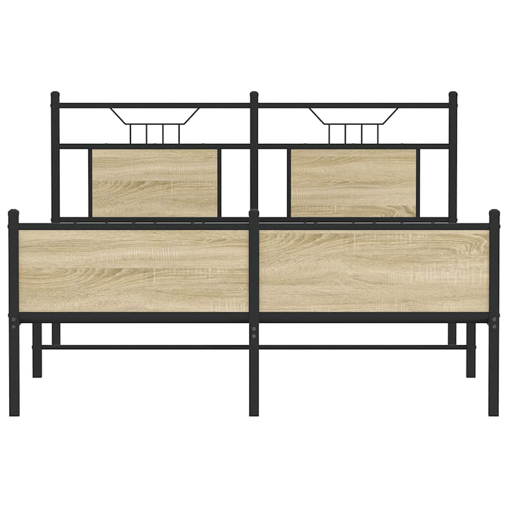 sengeramme 140x200 cm uden madras konstrueret træ sonoma-eg