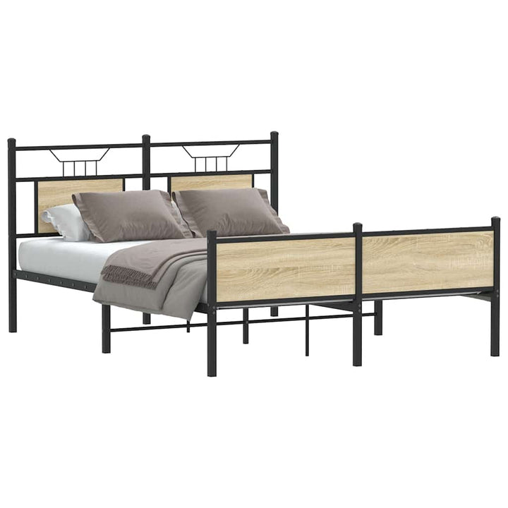 sengeramme 140x200 cm uden madras konstrueret træ sonoma-eg