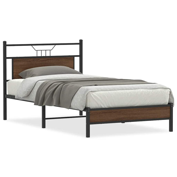 sengeramme uden madras 107x203 cm konstrueret træ brunt eg