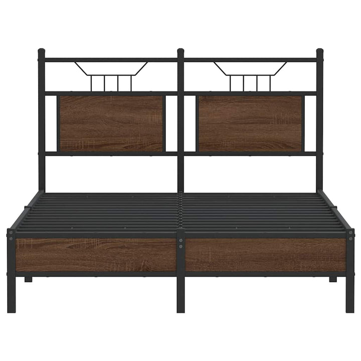 sengeramme 120x200 cm uden madras konstrueret træ brunt eg