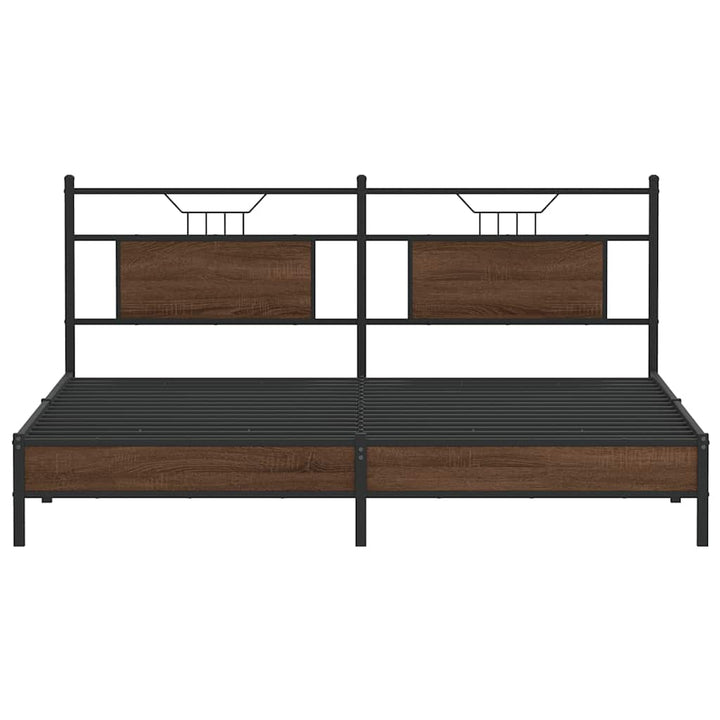 sengeramme uden madras 183x203 cm konstrueret træ brunt eg