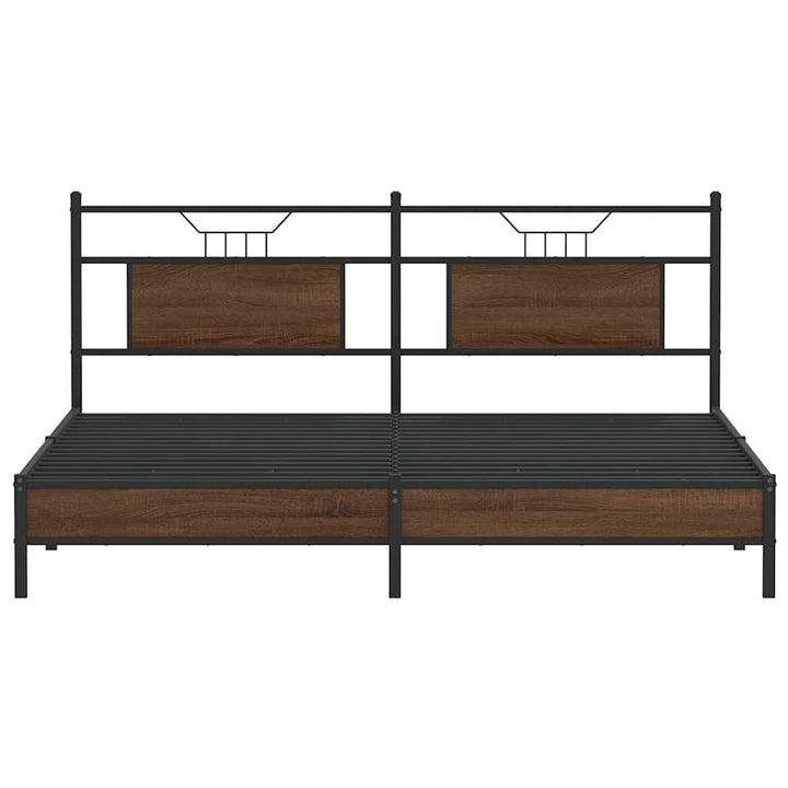 sengeramme uden madras 183x213 cm konstrueret træ brunt eg