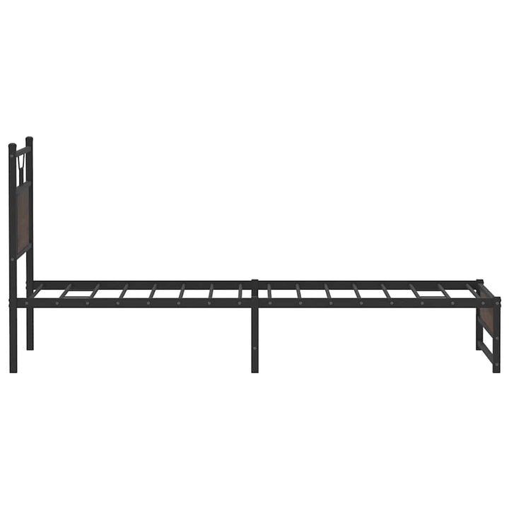 sengeramme 75x190 cm uden madras konstrueret træ brunt eg
