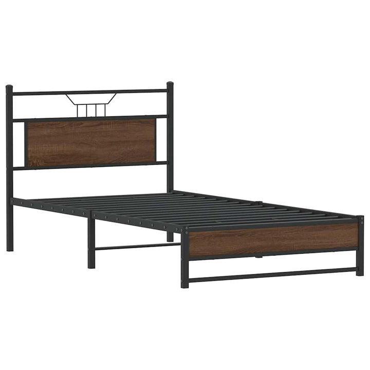 sengeramme uden madras 107x203 cm konstrueret træ brunt eg