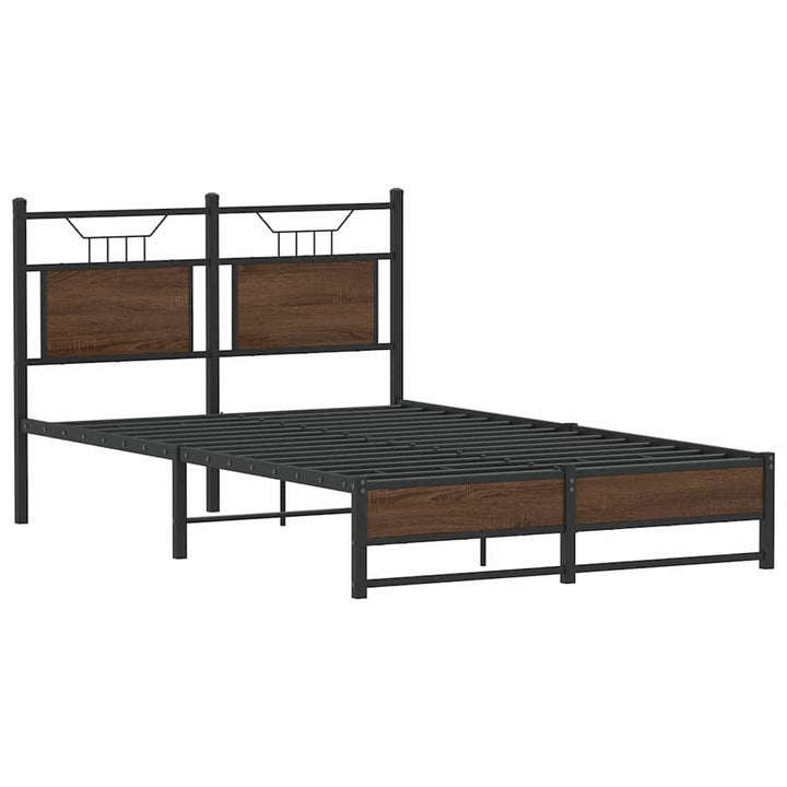 sengeramme 120x190 cm uden madras konstrueret træ brunt eg