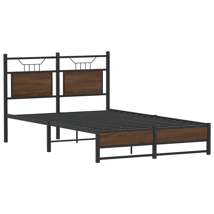 sengeramme 120x200 cm uden madras konstrueret træ brunt eg