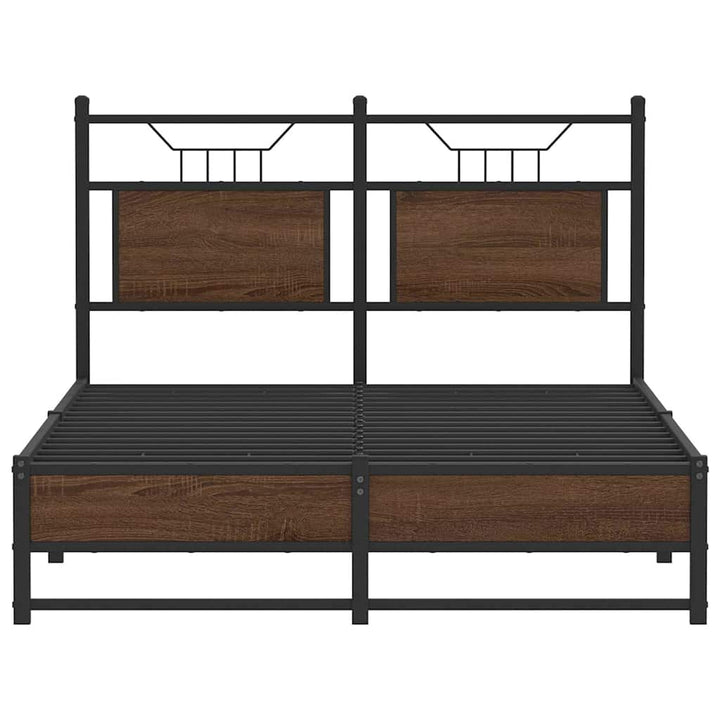 sengeramme 120x200 cm uden madras konstrueret træ brunt eg