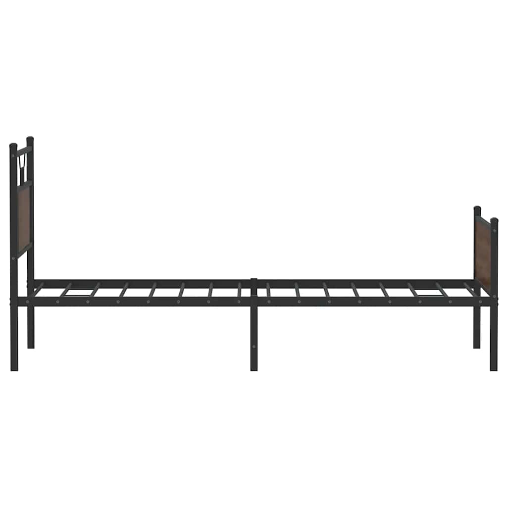 sengeramme 90x190 cm uden madras konstrueret træ brunt eg