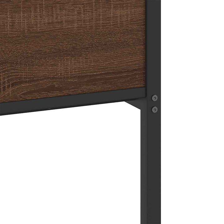 sengeramme 90x200 cm uden madras konstrueret træ brunt eg