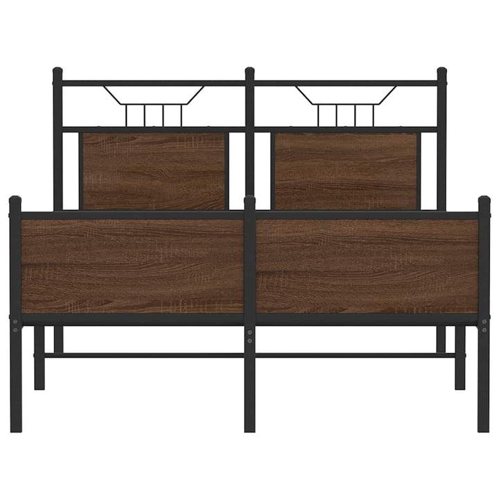 sengeramme 120x190 cm uden madras konstrueret træ brunt eg
