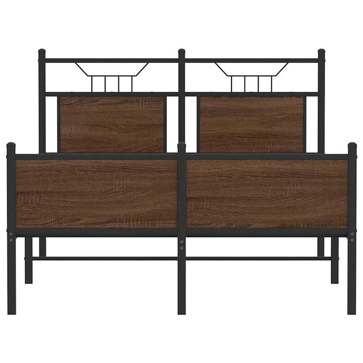 sengeramme 120x200 cm uden madras konstrueret træ brunt eg