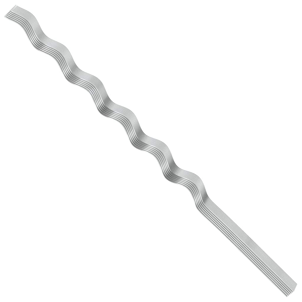 Plante støtte 50 stk. Sølv 150 x 0,6 x 0,6 cm Stål