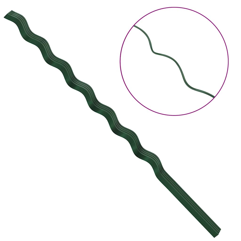 Plante støtte 50 stk. Grøn 170 x 0,6 x 0,6 cm Stål