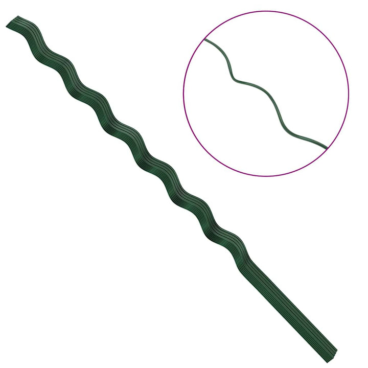 Plante støtte 50 stk. Grøn 170 x 0,6 x 0,6 cm Stål