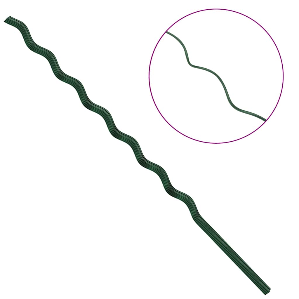 Plante støtte 20 stk. Grøn 170 x 0,6 x 0,6 cm Stål