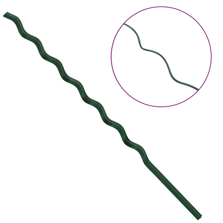 Plante støtte 20 stk. Grøn 170 x 0,6 x 0,6 cm Stål