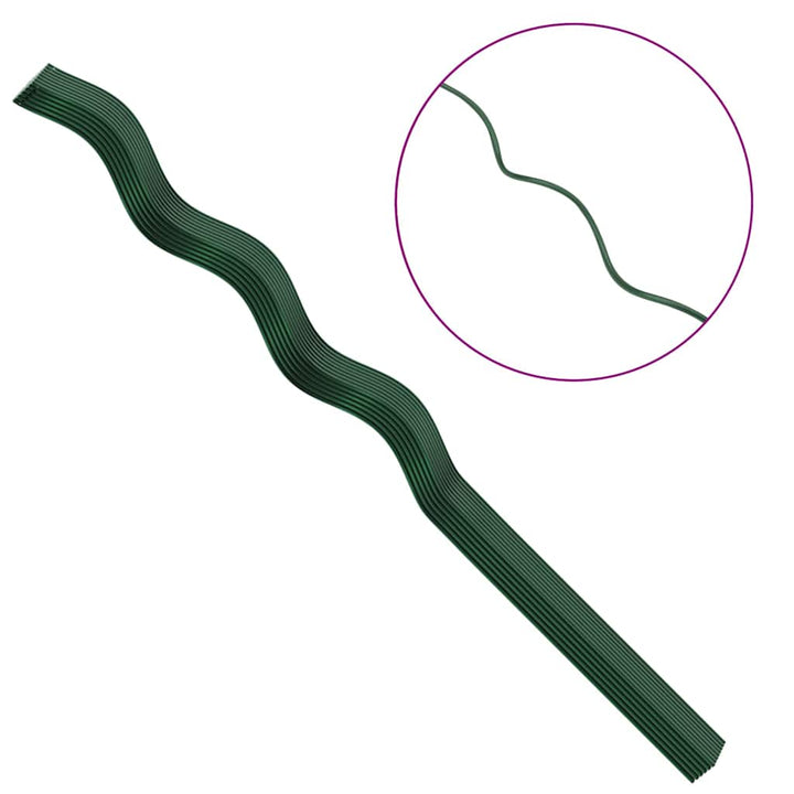 Plante støtte 50 stk. Grøn 110 x 0.6 x 0.6 cm Stål
