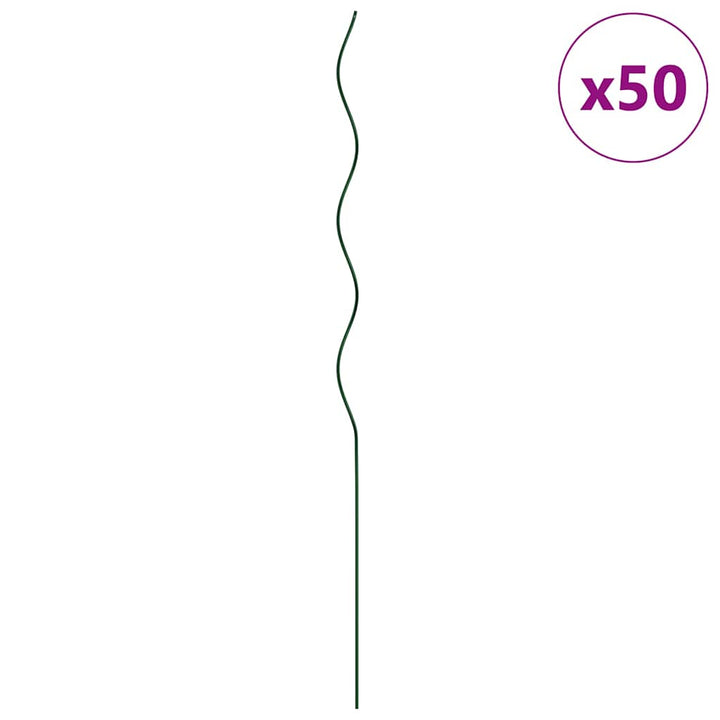 Plante støtte 50 stk. Grøn 110 x 0.6 x 0.6 cm Stål