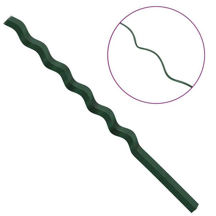 Plante støtte 50 stk. Grøn 150 x 0,6 x 0,6 cm Stål